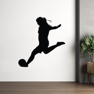 Girl Soccer Wall Decal | Soccer Player Wall Sticker | Soccer Wall Decor | sc23