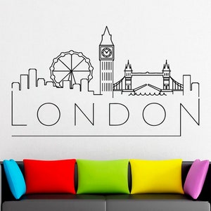 New York City decal City Sticker Skyscraper Wall Decal Window Sticker Room Vinyl sticker Building Decor house Sight Handmade z111