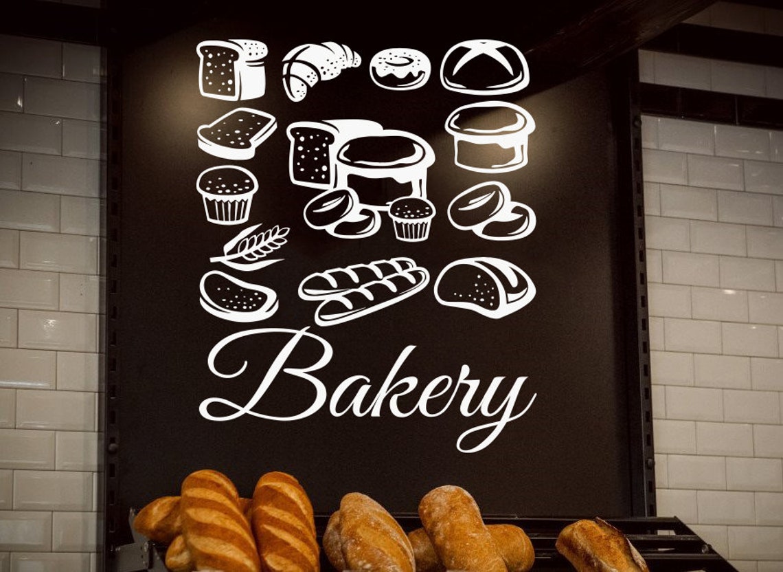 Bakery Wall Decal Bakery Wall Sticker Bakery Window Decal - Etsy