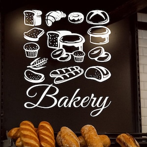 Bäckerei Wandtattoo | Bäckerei Wandaufkleber | Bäckerei Fenster Aufkleber 4418