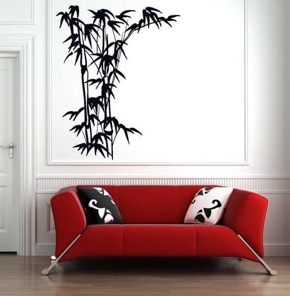 Bamboo Wall Decal Bamboo Wall Sticker Bamboo Decals Wall Etsy