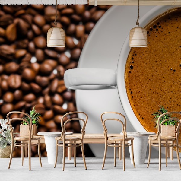 Coffee Shop Wallpaper Etsy