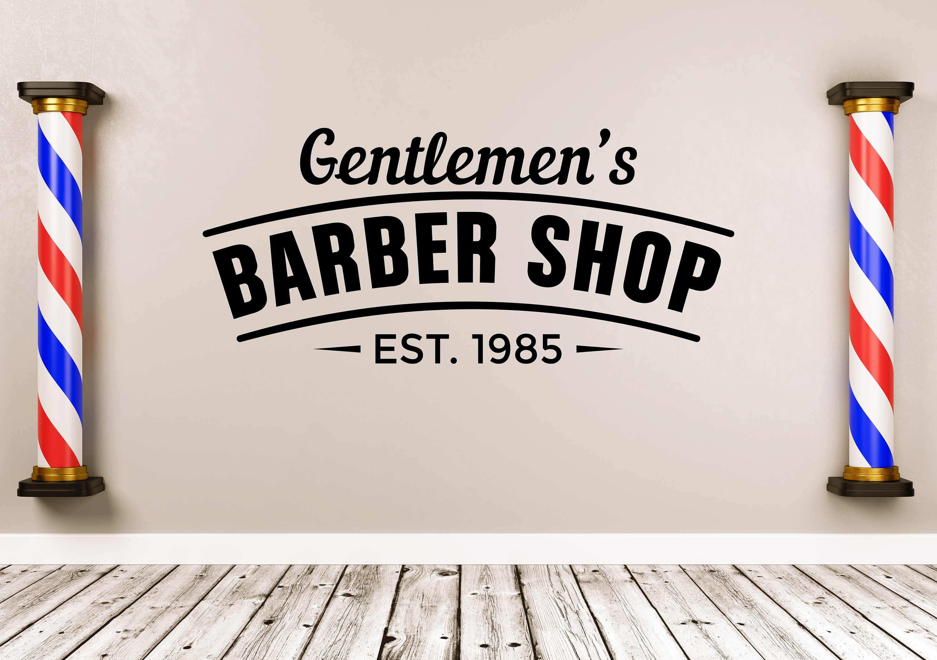 Barber Shop Wall Decal Barber Shop Wall Sticker Barber Etsy