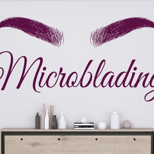 Microblading Augenbrauen Salon Wandtattoo: Schönheitssalon Dekor 2923