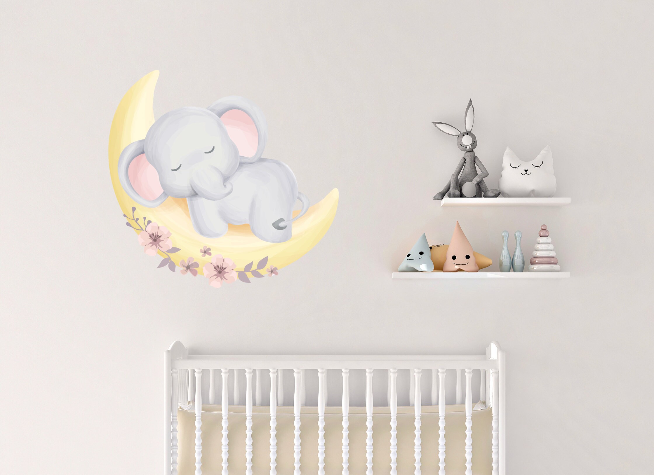 Cute Baby Elephant Wall Decal for Kids Nursery Elephant Wall Etsy