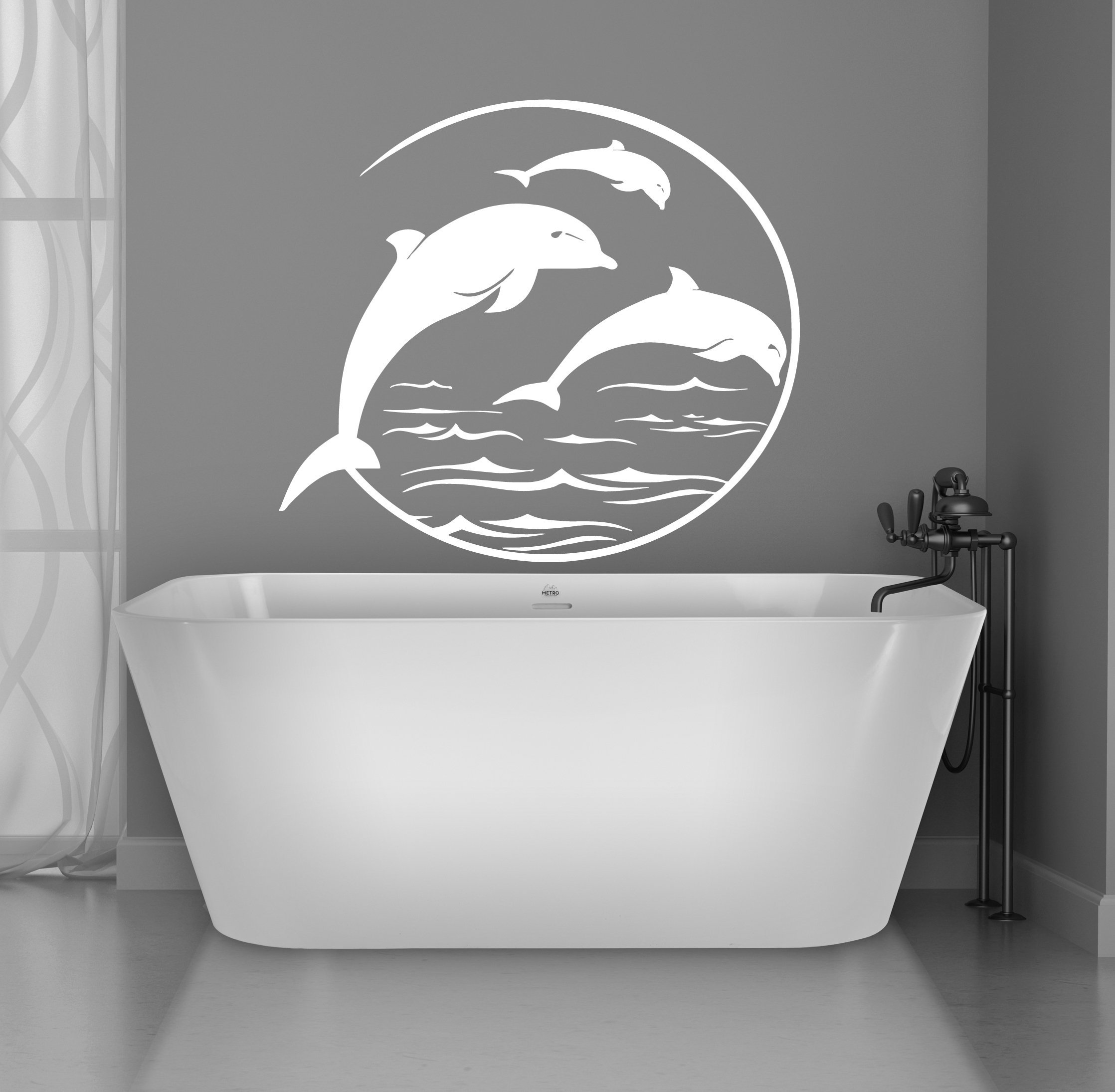 Dolphin Wall Decal Dolphins Wall Sticker Dolphin Wall Art Etsy