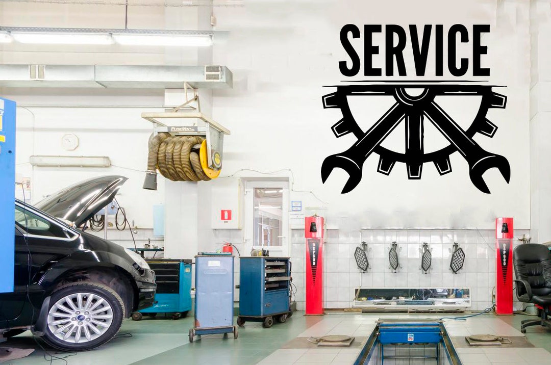 Auto Service, Tires, Repair, Car Washing,car,wall Decal, Window Sticker ...