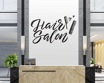 Hair Salon Wall Decal: Beauty Salon Window Sticker 1158re