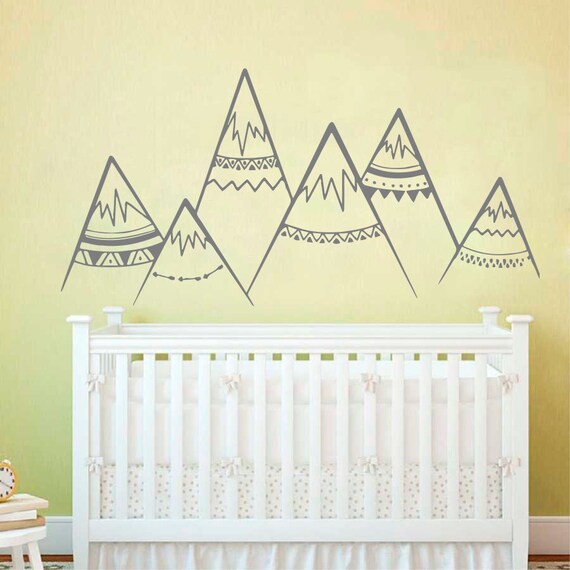 Mountain Wall Decal: Adventure Nursery Decor 5175