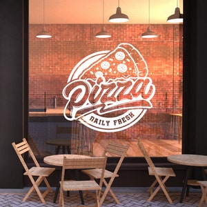 Sticker mural pizza | Autocollant en vinyle pour pizzeria | Décorations pour restaurant italien P15
