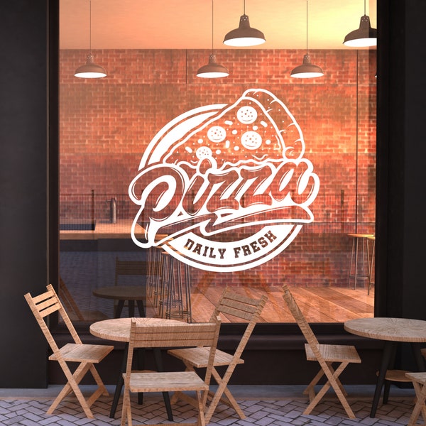 Pizza Wall Decal | Vinyl Sticker for Pizzeria | Decorations for Italian Restaurant P15