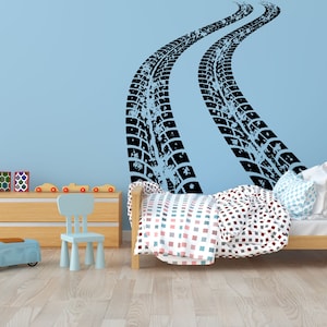 Tire Tracks Wall Decal Tire Tracks Wall Sticker Wall Decor for Boys  ttr2