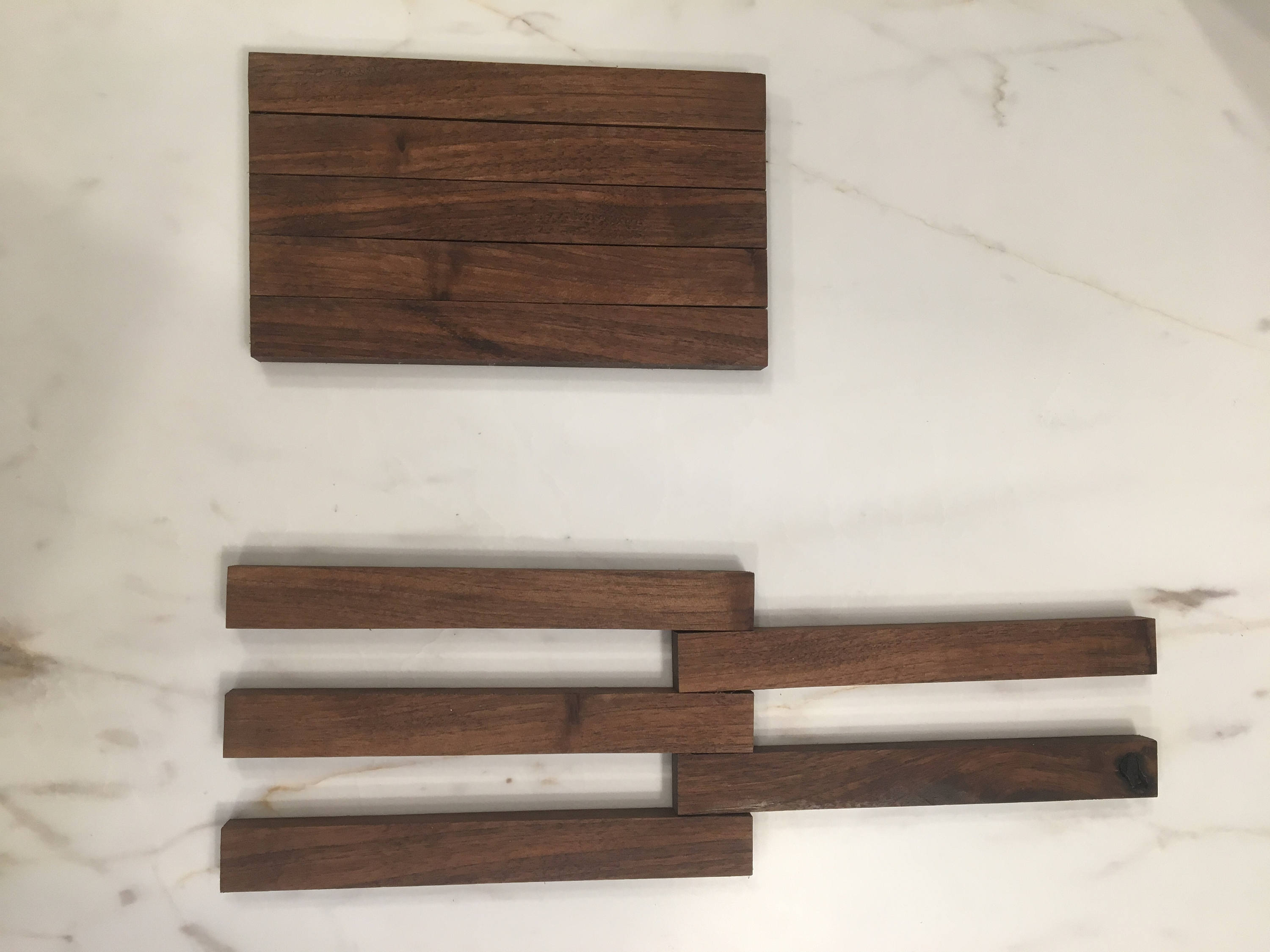 Solid Walnut Wooden Expandable Folding Trivets Wood Expanding Etsy