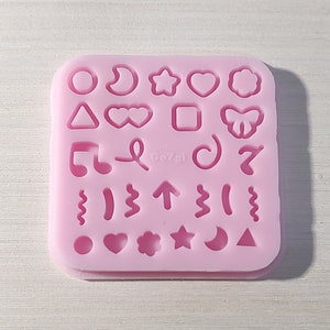 80&#39;s birthday bits  Shaker mini bits silicone mold filers cute kawaii mini jewelery making made to order for resin liquid or dry shakers