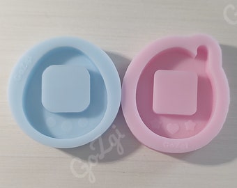 Choose Tamagotchi shaker 2in silicone mold kawaii silicone mold jewelery making pendant charms Keychain phone Made to order resin epoxy