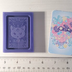 Zwarte Cat shaker 2.5in gothic kat tarotkaart siliconen mal sieraden maken hanger bedels Sleutelhanger telefoon op maat gemaakt 2 bestelling voor hars epoxy