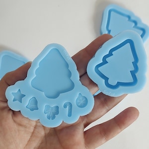 Choose size + Free EZ top + Bits Christmas Tree shaker silicone mold DIY resin jewelry DIY resin Christmas mold Handmade mold Made to order