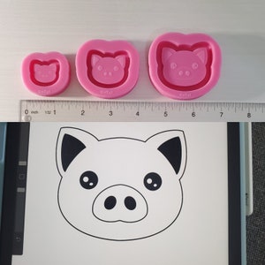3 sizes Piggy shaker silicone mold. DIY resin jewelry DIY epoxy decor Pig Silicone mould Handmade silicone mold Made to order choose size