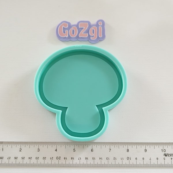 Mushroom 5in silicone mold trinket tray (rim 1/4 base 1/4) for tray or coaster kawaii big shaker resin silicone mould Handmade Made to order