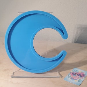 7 inch Crescent moon silicone mold thin 3/8in 9mm shiny flat moon silicone wall decor home deco silicone mould made to order for resin epoxy