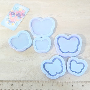 Choose size +Free EZ shaker Top silicone mold Butterfly DIY resin jewelery making pendant charm No need plastic film Handmade Made to order