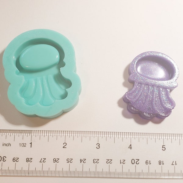 Cubby kawaii Jellyfish shaker silicone mold for jewelery making pendant charms Keychain phone deco mold made to order 4 resin 3D print item