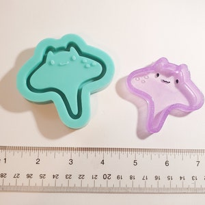 Stingray shaker silicone mold for jewelery making pendant charms Keychain phone deco mold Made to order for resin 3D print manta ray