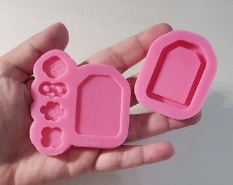 Coffin Set 2 mini earrings silicone mold grip shaker 1.5in for jewelery making DIY pendant charm phone made to order for resin 3D print item