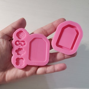 1.5in EZ top OMAMORI shaker set blessing knots jewelry making shaker DIY (no se necesita lámina de plástico) hecho a pedido para resina silicona japonesa