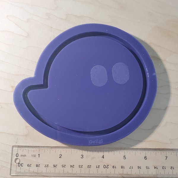 Baby ghost 6 inch trinket tray silicone mold (rim 1/4) shiny acrylic kawaii cute tray mold for resin silicone mould