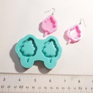 Set 2 Cotton Candy earrings silicone mold shaker jewelery making pendant charm phone grip made to order for resin epoxy kawaii 3D print item