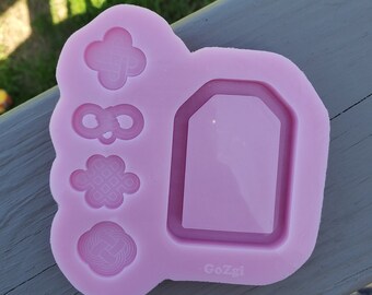 Coffin Set 2 mini earrings silicone mold grip shaker 1.5in for jewelery making DIY pendant charm phone made to order for resin 3D print item