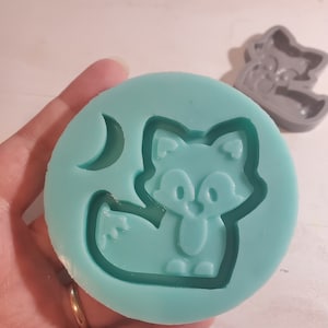 Fox shaker 2.5 inch silicone mold for jewelery making pendant charm Keychain custom made to order for resin epoxy kawaii mold 3D print item