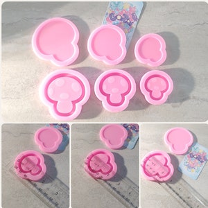 Choose size +Free EZ shaker Top silicone mold DIY Mushroom silicone mold jewelery making pendant charm handmade Made to order for resin