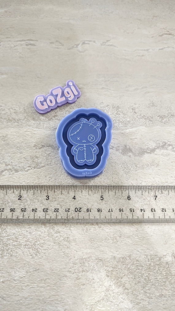 Voodoo doll shaker silicone mold about 2.25in baby doll kawaii silicone mould jewelery making pendant charm Keychain phone Made to order