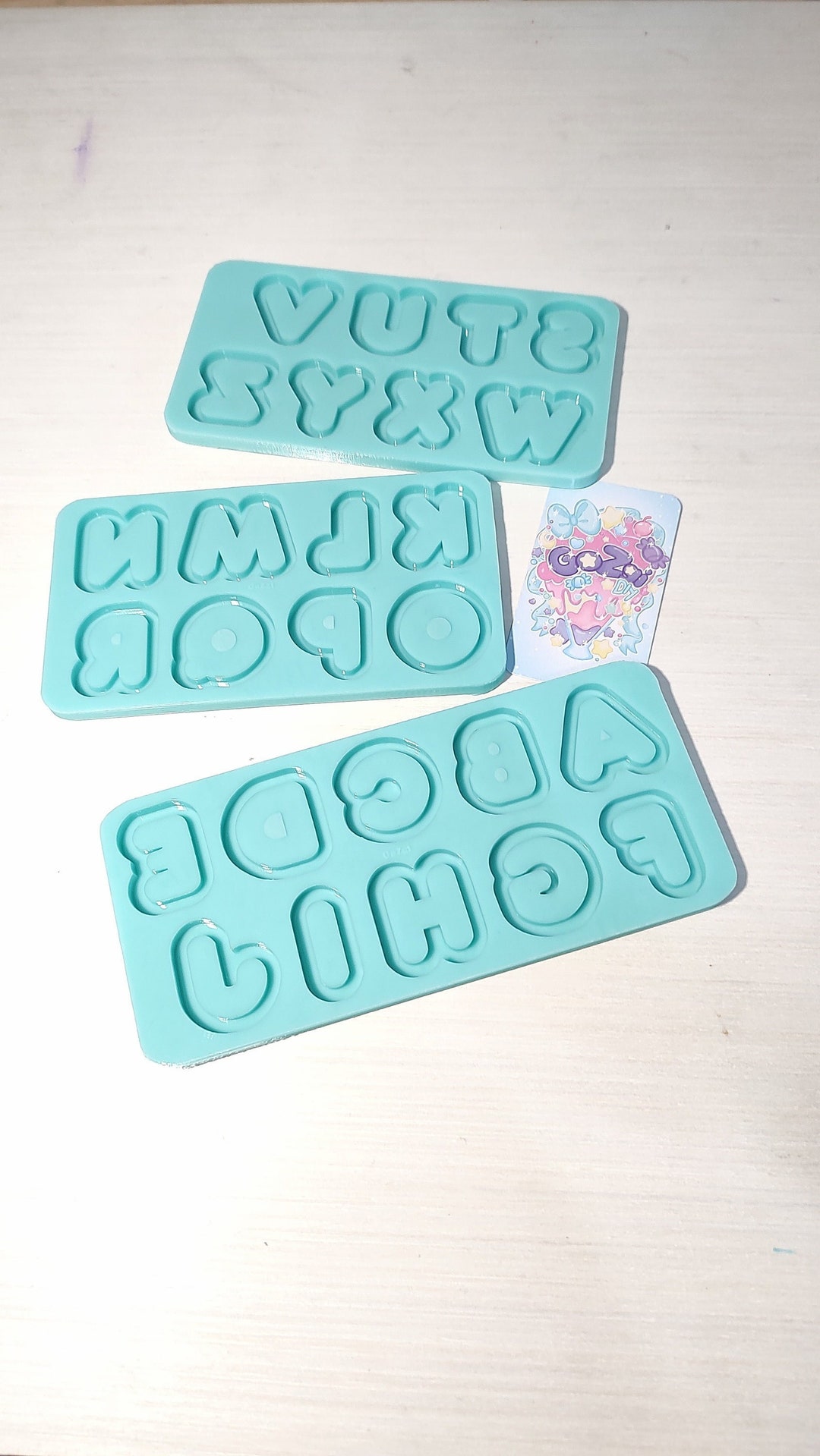 ABC Shakers Pallet Silicone Mold Grip Size 1.5 in Alphabetical English ...