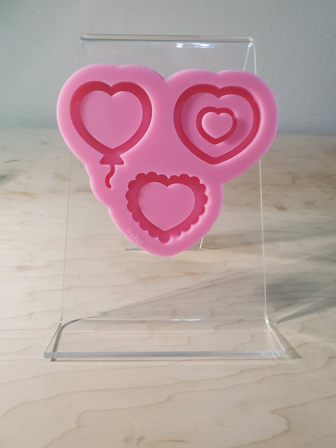 Hearts Pallet Set 3 Shakers Silicone Mold for Dry or Liquid Shakers