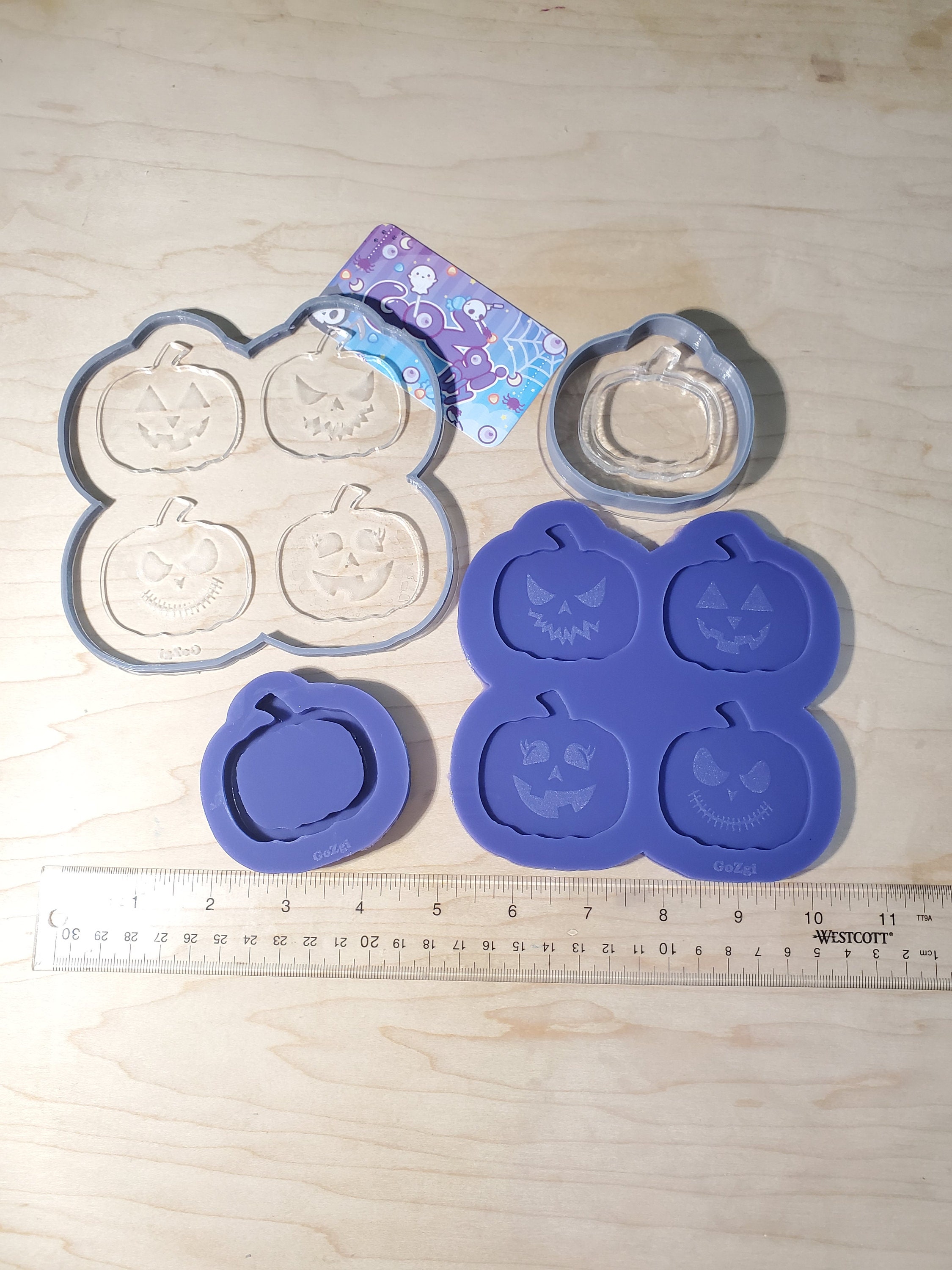 Two parts. EZ Shakers set silicone mold 4 pumpkin covers Etsy