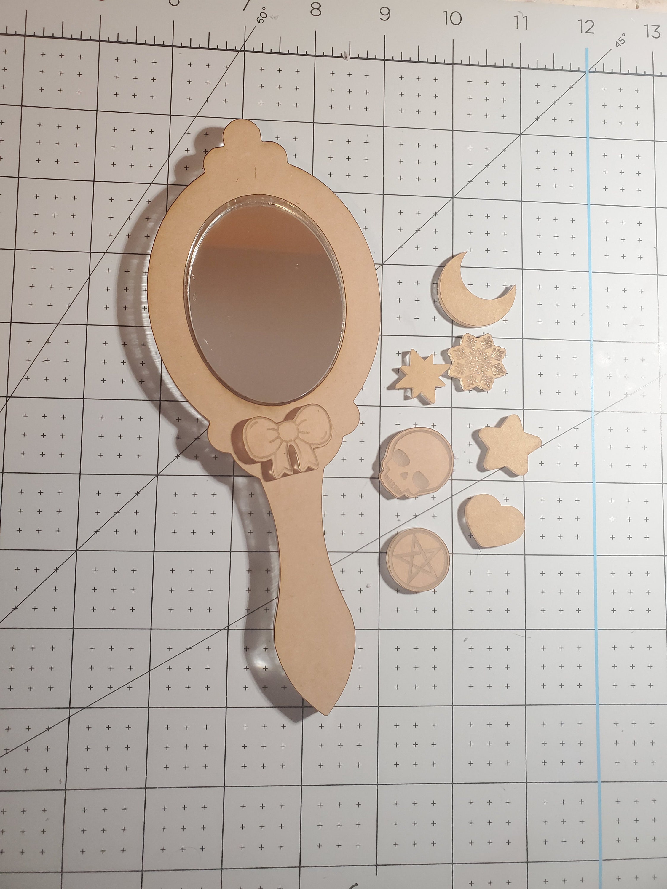 Hand Mirror Set 8 Inch Silicone 1 Oval Mirror Jewelry Making Etsy