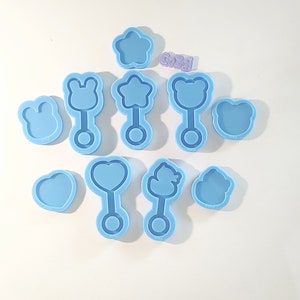 Molde de silicona Rattle Shaker EZ TOP (pegamento con resina UV. No necesita lámina ni película de plástico). Molde para resina kawaii. Huevo de Pascua hecho a pedido.