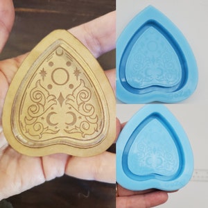 Planchette shaker ouija board silicone mold for jewelery making pendant charms Keychain phone deco original art mold made to order for resin