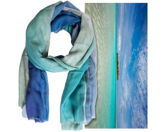 Luxury Cashmere Superfine Merino Wool Scarf Wrap Shawl Pashmina Super Soft Unique Art Gift