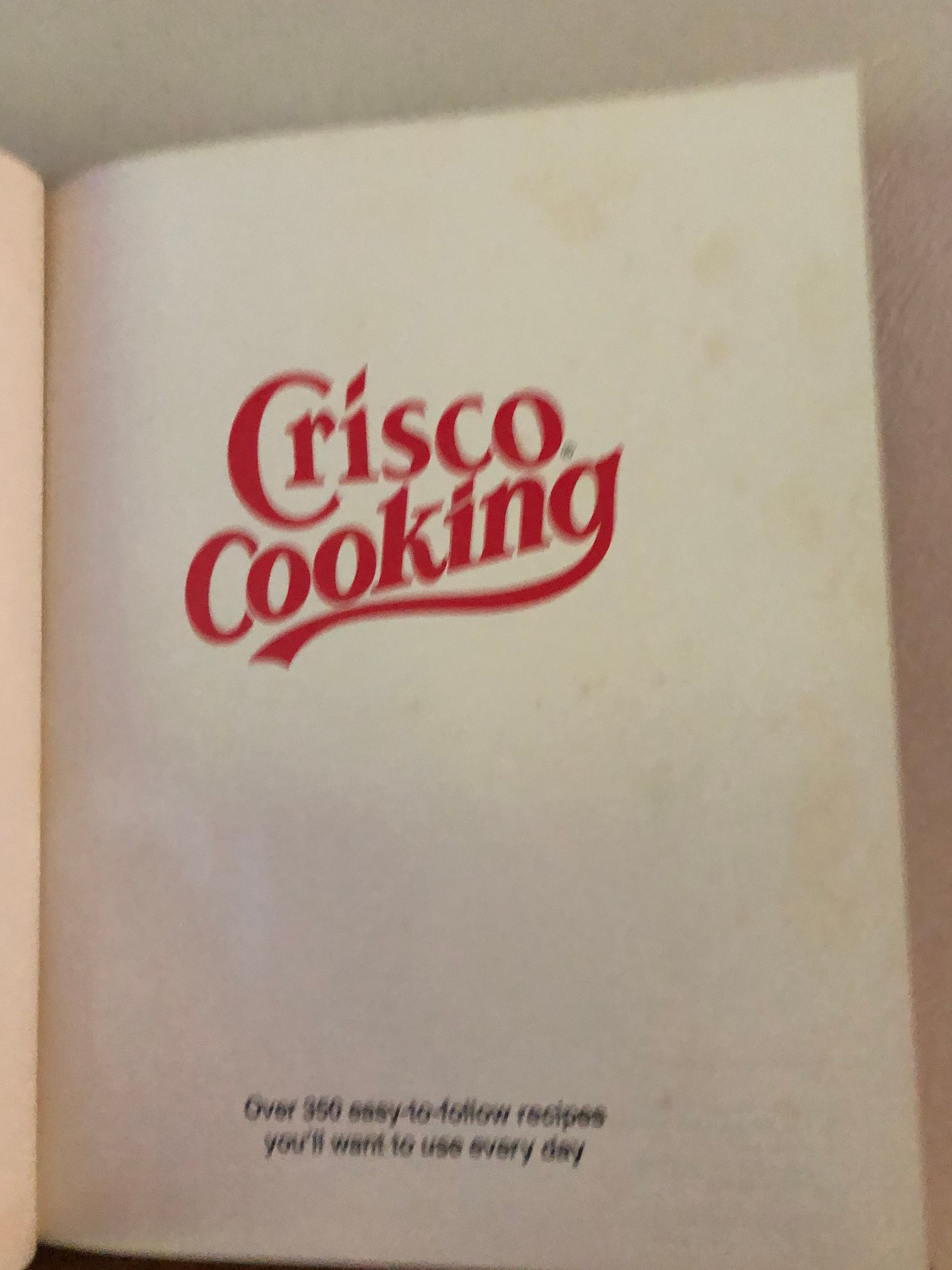 Crisco Cooking Cook Book - 1982 Procter & Gamble - Etsy
