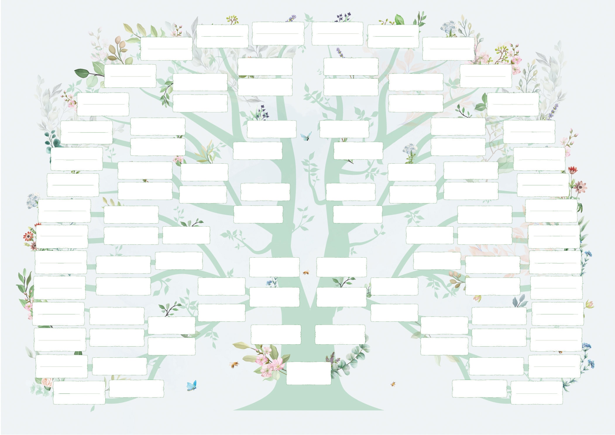 Arbre Généalogique 7 Générations Vierge