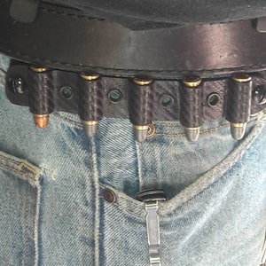 Extra Ammo Belt Attachment for Revolvers. 5 or 6 Rounds . 22 caliber to 44 Magnum & 410 Ambidextrous  Kydex Holster 12 colors to choose from