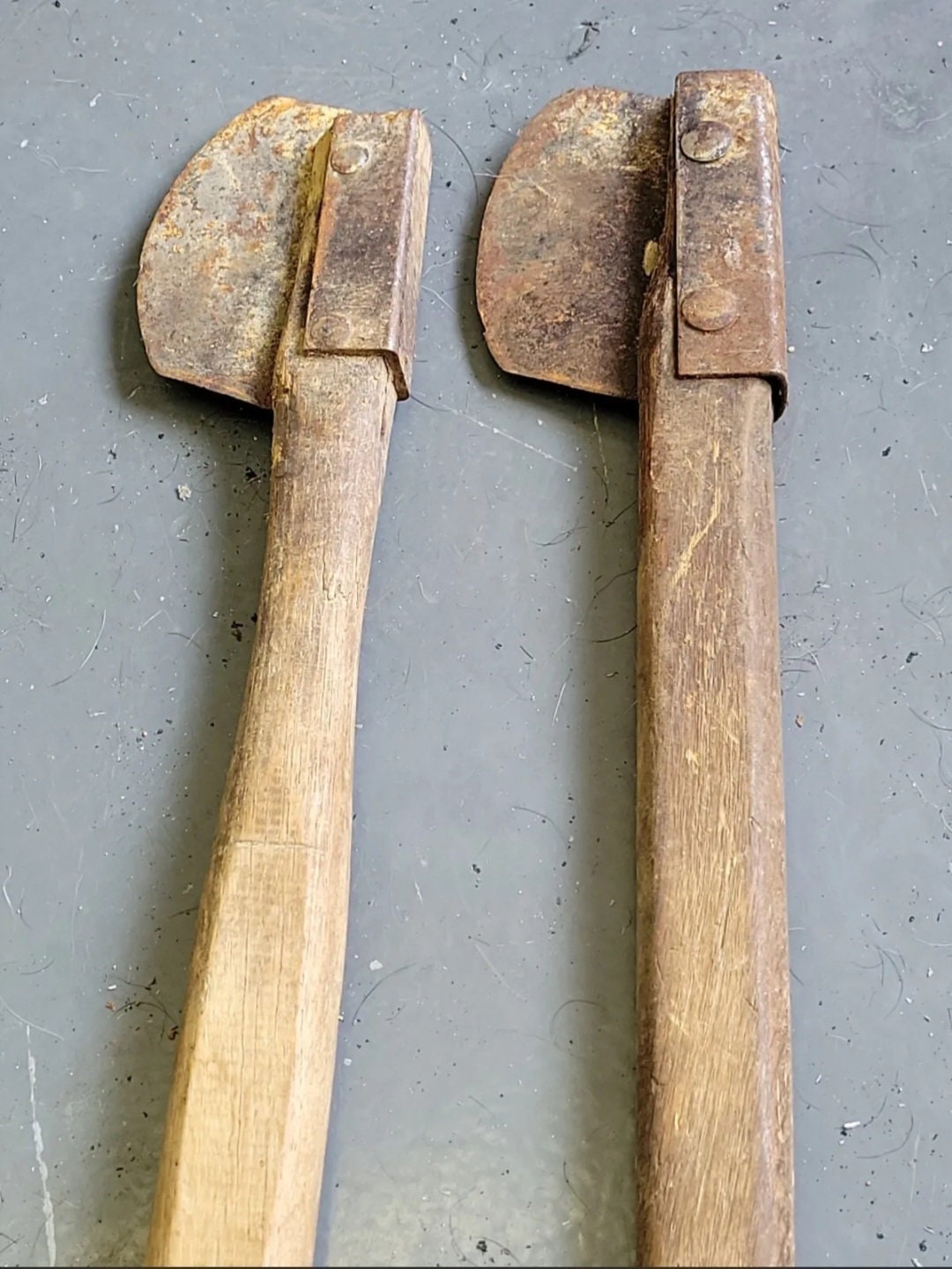 2)pair Primitive Sugar Cane, Corn, Tobacco Antique Cutter Blades 20