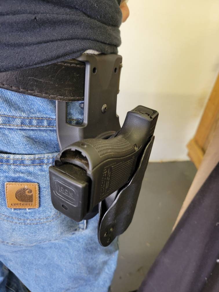 FN 57 Duty Drop Down Holster. Adj Can't Adj Belt Size. Made USA