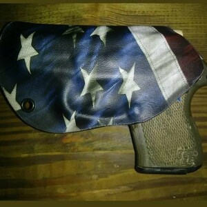 Ruger Pistols Kydex-hölster, 2:a tillägget, amerikansk flagggrafik. Välj din modell