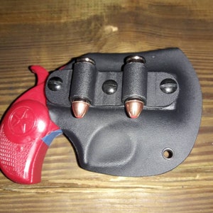 Cobra Derringer Big Bore 22 mag,32 h&r,380,38 special,9mm Kydex Holster with Extra Ammo Attachment 12 colors ) LIFE TIME WARRANTY.