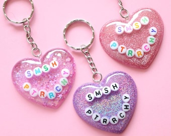 Smash the Patriarchy Keychain - Feminist Gift
